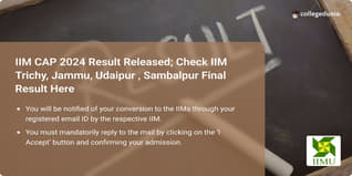 IIM CAP 2024 Result Released; Check Final Result for 10 Participating IIMs Here